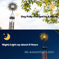 Solar Metal Wind Glockenspiele für Außensonnen Knistern Gla -Kugel warme LED Solar Gartenlichter wasserdichte Sympathie Windglocken im Freien im Freien